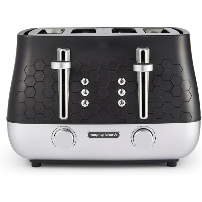 Morphy Richards Cassini 4 Slice Toaster | Moonless Night Black | 243020