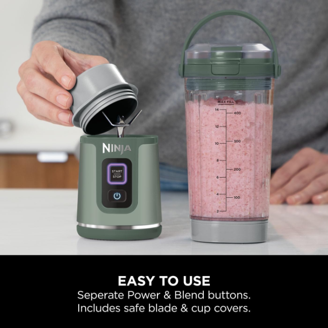 Ninja Blast Portable Blender | Forest Green | BC151UKEM - Image 8 Ninja Blast Portable Blender | Forest Green | BC151UKEM - Image 8