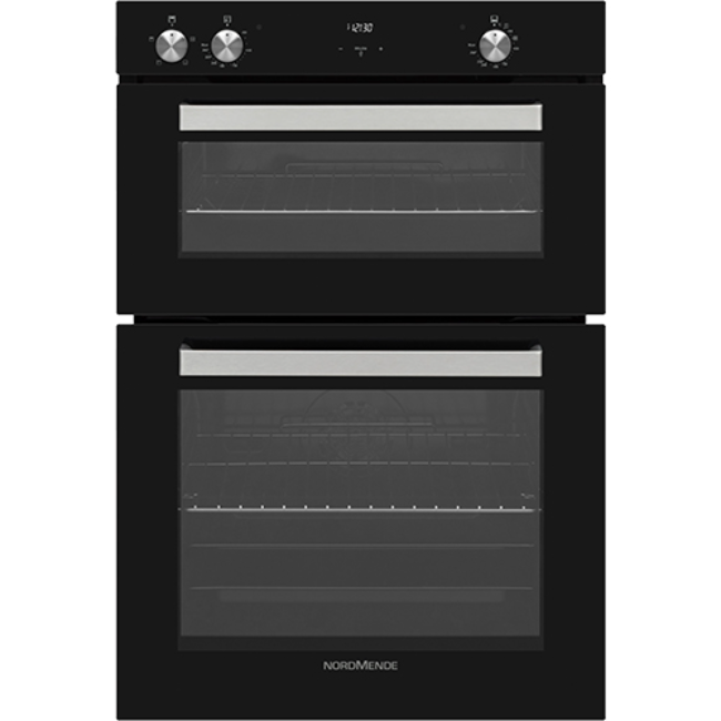 Nordmende Built-in Double Oven - Black & Stainless Steel | DOI325IX - Image 1 Nordmende Built-in Double Oven - Black & Stainless Steel | DOI325IX - Image 1