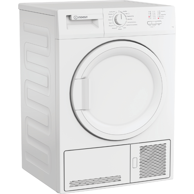 Indesit Condenser Dryer 8kg - White | CYDC82WWGLUK - Image 2 Indesit Condenser Dryer 8kg - White | CYDC82WWGLUK - Image 2