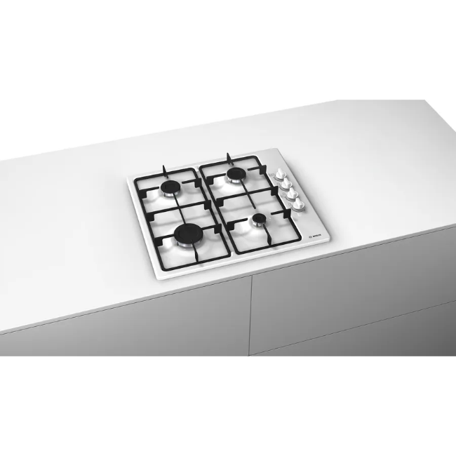 Bosch Series 2 4 Burner Gas Hob 60cm - White | PBP6B2B60 - Image 3