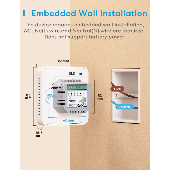 Meross Smart Wi-Fi Thermostat for Boiler/Water Heating System | MTS200BHK-EU - Image 7