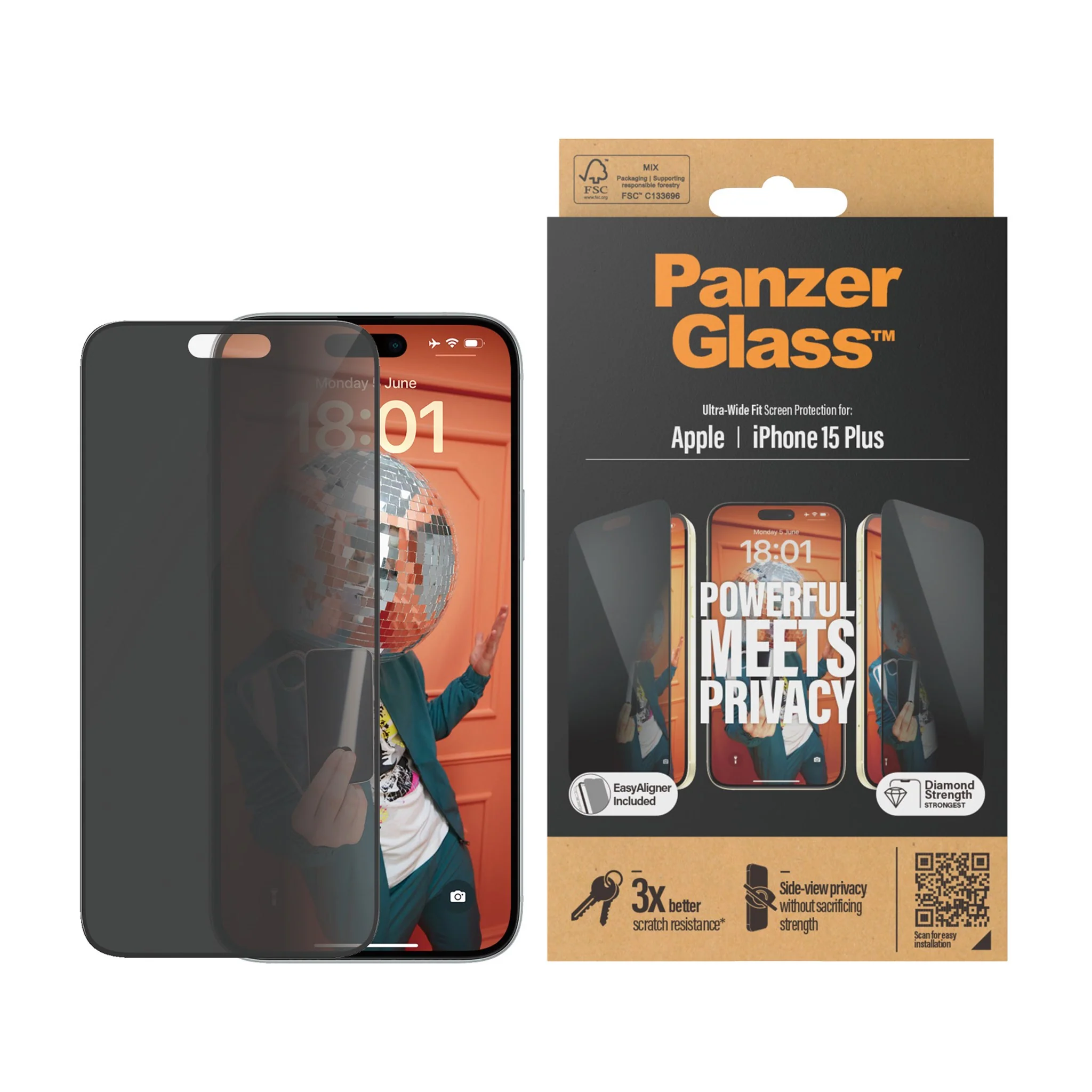 Panzer iPhone 15 Plus Privacy Screen Protector | P2811 - Image 3