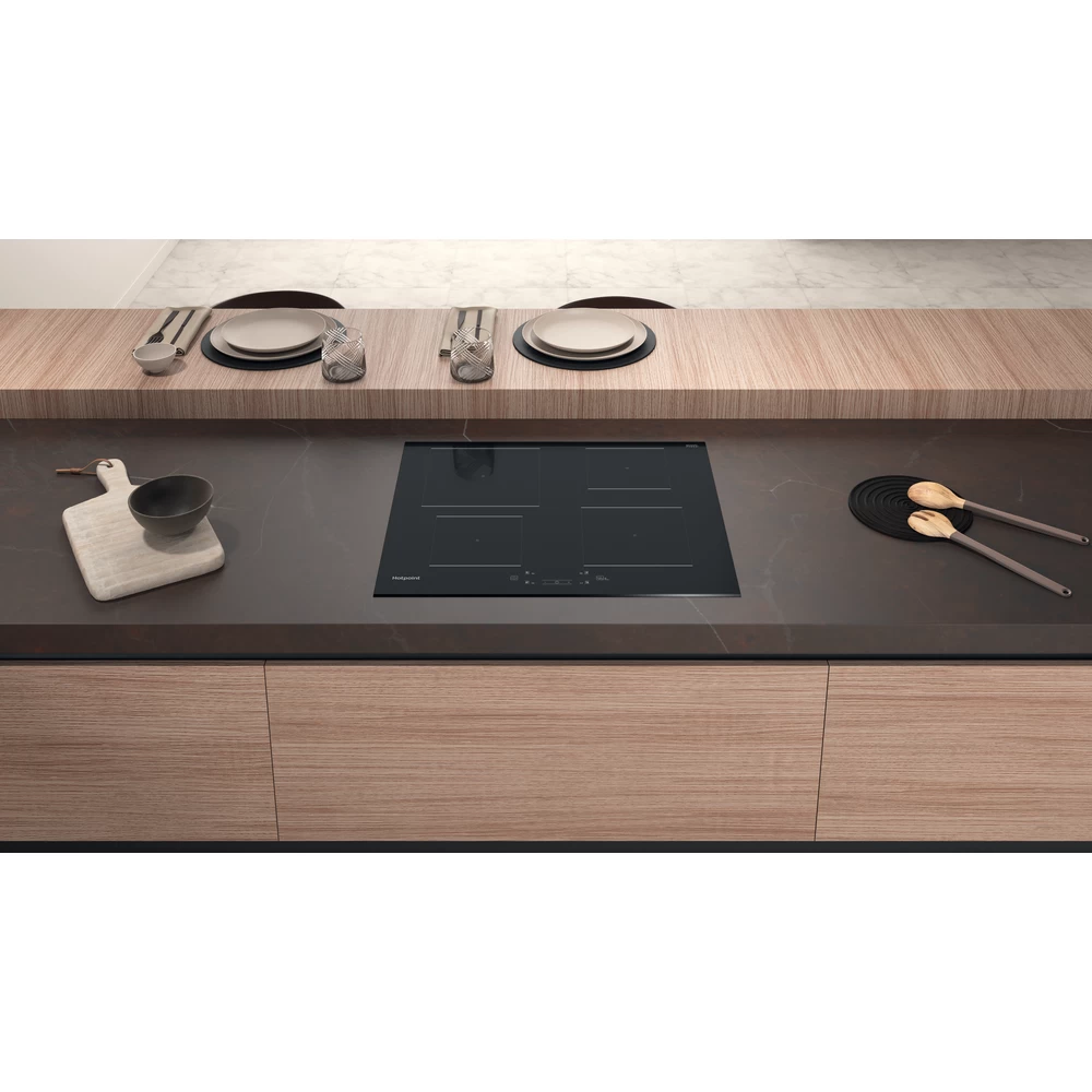 Hotpoint 60cm 4 Zone Induction Ceramic Hob -  Black | TQ 4160S BF - Image 3