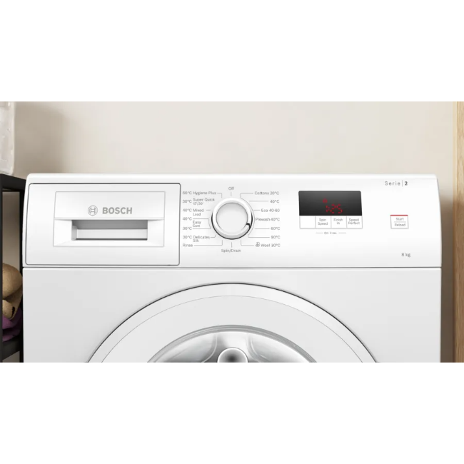 Bosch Series 2 Washing Machine 1400sp 8kg - White | WGE03408GB - Image 2