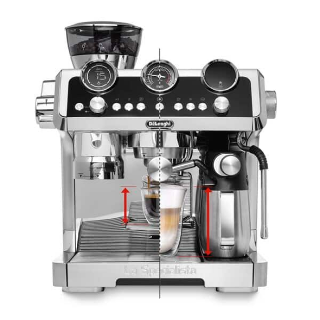 DeLonghi La Specialista Maestro Hot & Cold Brew Bean To Cup Coffee Machine - Silver | EC9865.M - Image 1 DeLonghi La Specialista Maestro Hot & Cold Brew Bean To Cup Coffee Machine - Silver | EC9865.M - Image 1
