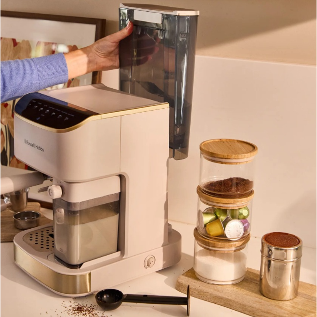 Russell Hobbs Café Genie Espresso Coffee Machine | Stone | 28760 - Image 8