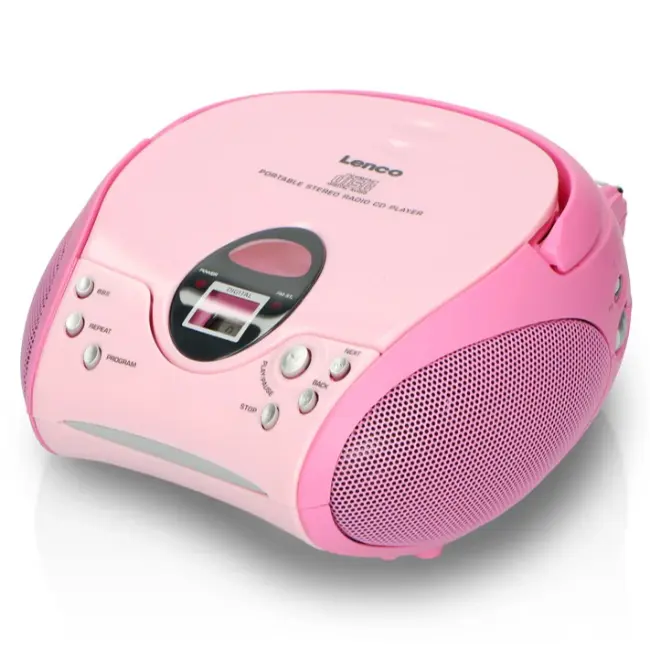 Lenco SCD-24 FM Radio With CD Player | Pink | SCD-24-PINK Lenco SCD-24 FM Radio With CD Player | Pink | SCD-24-PINK