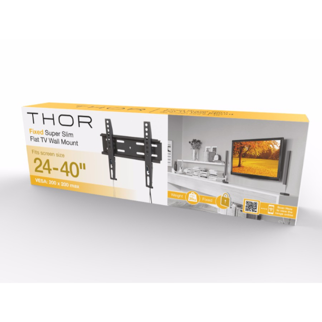 Thor Super Slim 24-43" Fixed TV Wall Mount | 28081T - Image 2 Thor Super Slim 24-43" Fixed TV Wall Mount | 28081T - Image 2