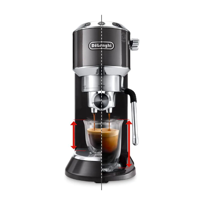 DeLonghi Dedica Arte Manual Espresso Coffee Machine with Frother Grey