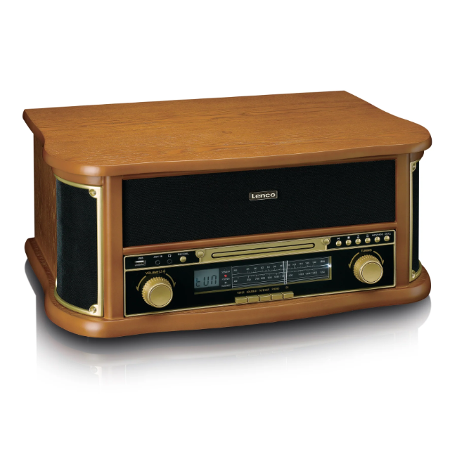 Classic Phono Retro Turntable - 8 In1 - Wood | TCD-2551WD - Image 3