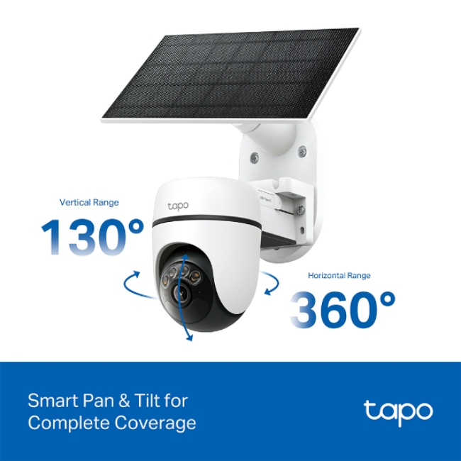 Tapo C610 2k Solar Security Camera Kit Pan / Tilt - White | TAPO-C610KIT - Image 4