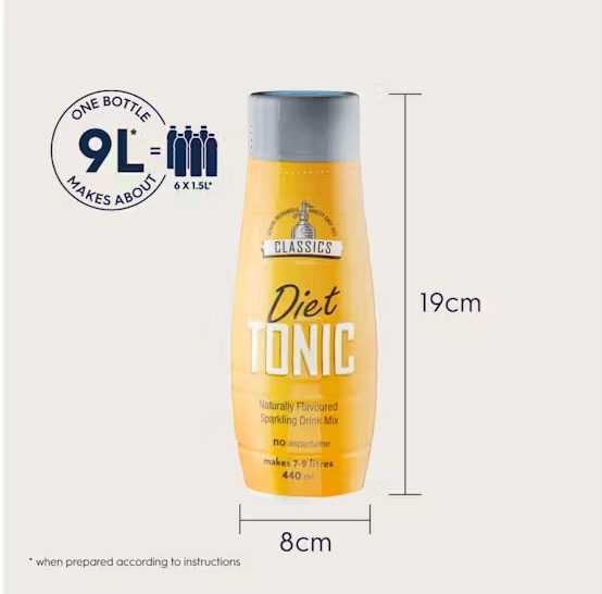 SodaStream Flavouring Syrup 440ml - Classic Diet Tonic | 142407440 - Image 3