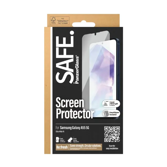 PanzerGlass Samsung Galaxy A55 5G Screen Protector | Ultra-Wide Fit | SAFE-95687 - Image 3