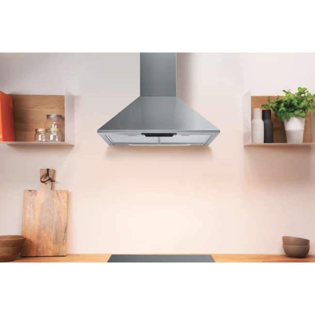 Indesit 60cm Pyramid Hood in Stainless Steel | UHPM 6.3F CS X/1 - Image 2