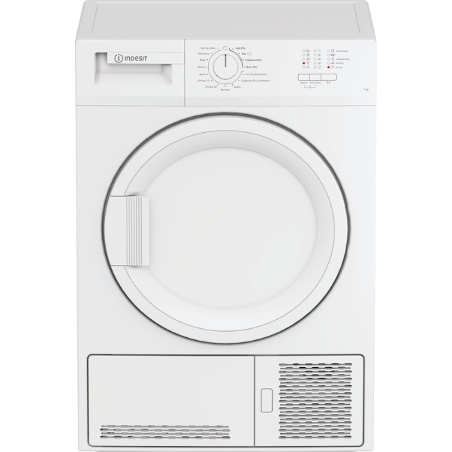 Indesit Condenser Dryer 8kg - White | CYDC82WWGLUK - Image 3 Indesit Condenser Dryer 8kg - White | CYDC82WWGLUK - Image 3