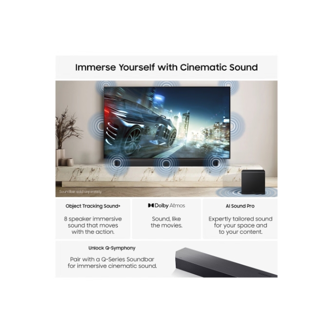Samsung 65" Micro RGB R95H 4K Vision AI Smart TV - Black | MRE65R95HATXXU - Image 3