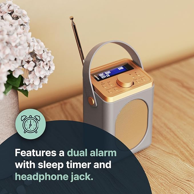 Majority Little Shelford Portable Radio | DAB+ Bluetooth - Grey | LSHDABGRYUK - Image 5