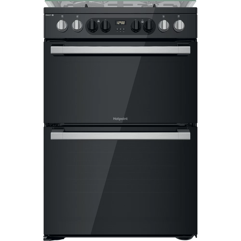 Hotpoint 60cm Gas Double Cooker - Black | HDM67G8CCBUK Hotpoint 60cm Gas Double Cooker - Black | HDM67G8CCBUK