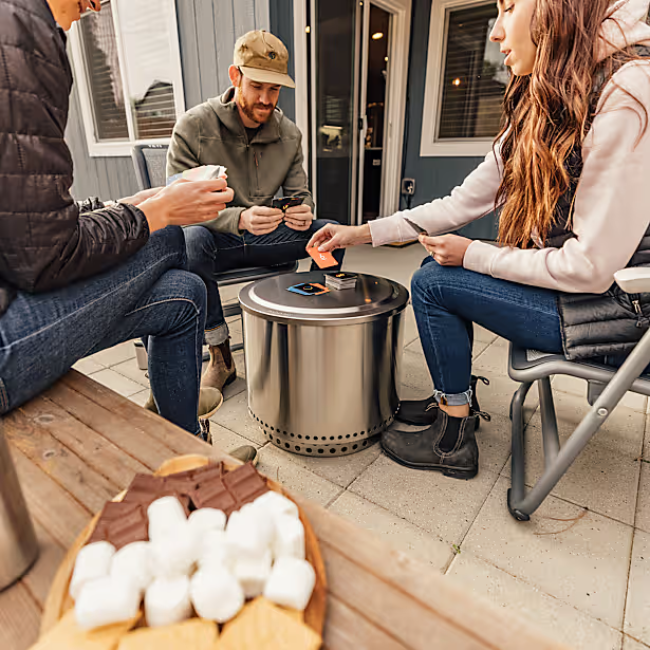 Solo Bonfire 19.5" Essential Firepit w/Stand - Stainless Steel | SSBON-SD-2.0-SS - Image 9