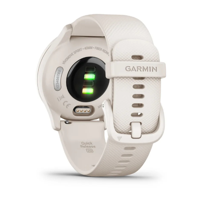 Garmin Vivomove Sport Smart Watch - Ivory & Peach Gold | 010-02566-01 - Image 6