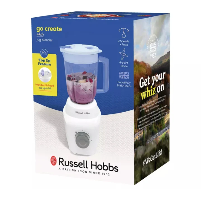 Russell Hobbs Go Create Jug Blender | White | 27570 - Image 6
