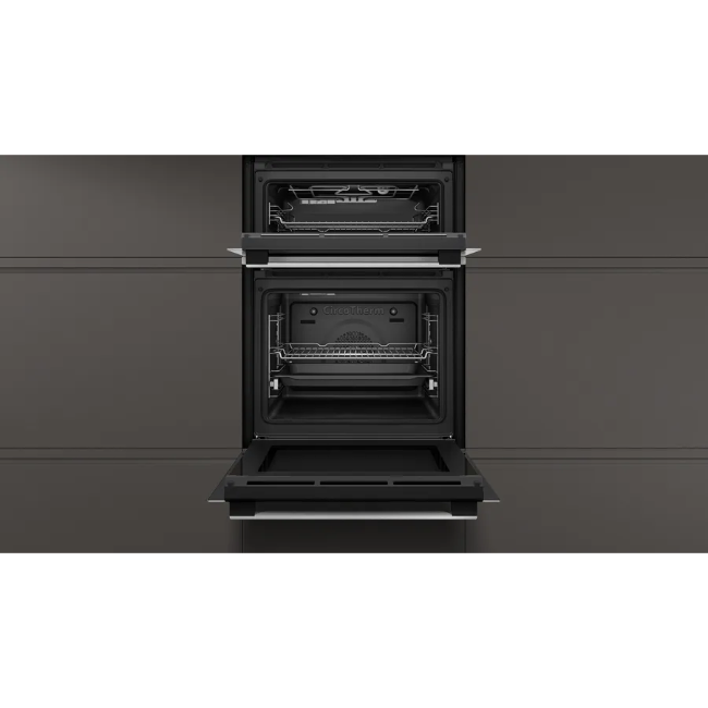 Neff N 50 Built-In Double Oven - Black and Stainless Steel | U1ACE5HN0B - Image 2