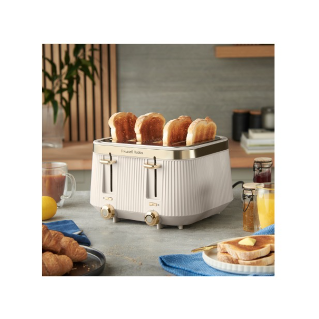 Russell Hobbs Bronte 4 Slice Toaster | Stone | 26771 - Image 3