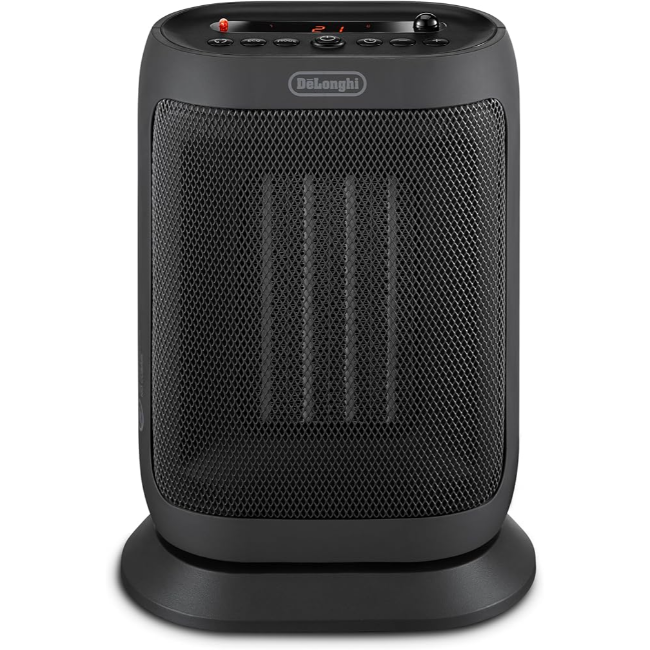 Delonghi Capsule You & Me Ceramic Heater | Oscillating Fan | Dark Grey | HFXR40T20.G