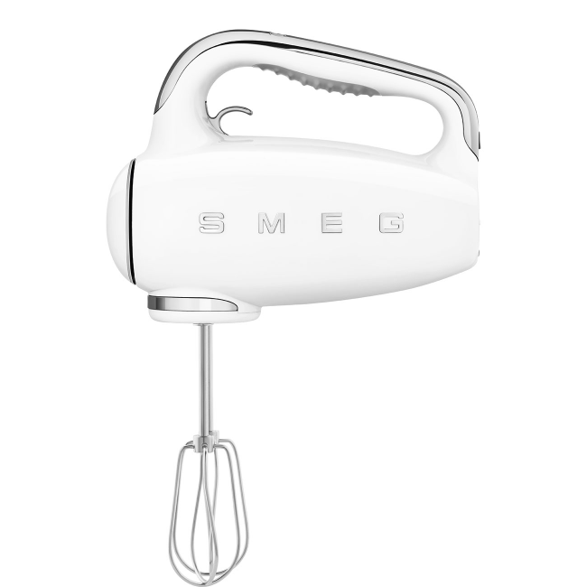 Smeg 50's Style Retro Hand Mixer - White | HMF01WHUK Smeg 50's Style Retro Hand Mixer - White | HMF01WHUK