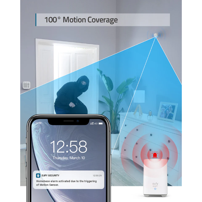 Eufy Security Alarm 5pc Kit - White | T8990321 - Image 7