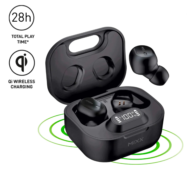 Mixx StreamBuds Dots Charge Wireless Ear Buds - Black | SBDT-MB-MB-154