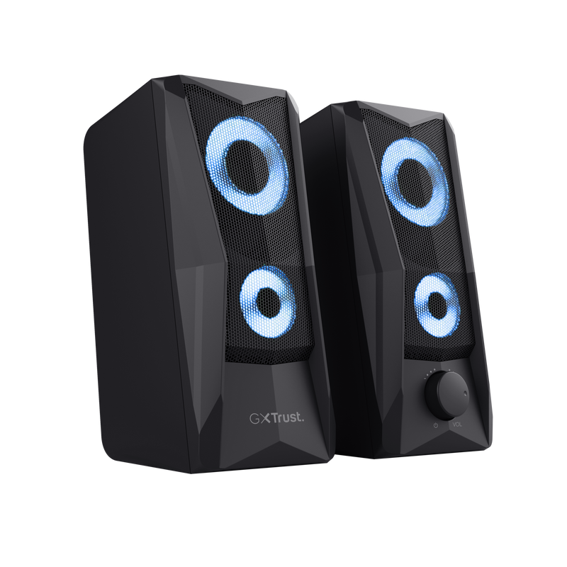 Trust GXT 606 Javv Compact Speaker Set | 2.0 RGB Illuminated - Black | T25108 - Image 4