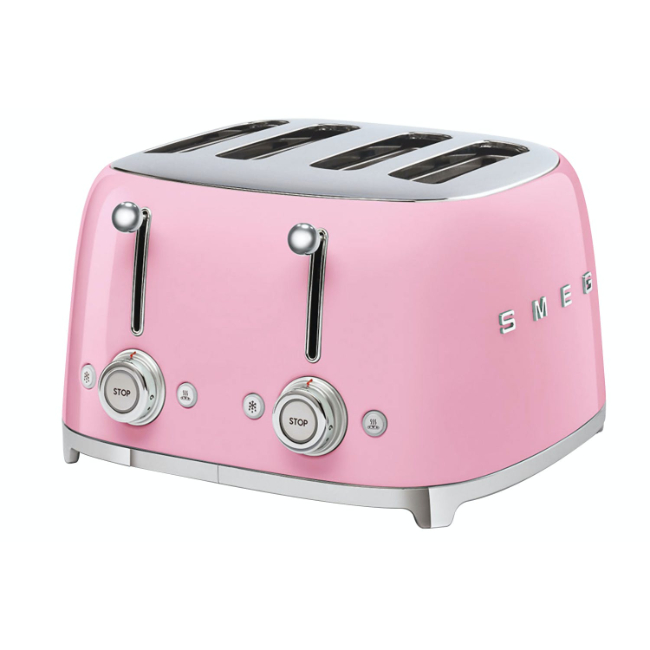Smeg 4 Slice Retro Style Toaster Pink | TSF03PKUK Smeg 4 Slice Retro Style Toaster Pink | TSF03PKUK