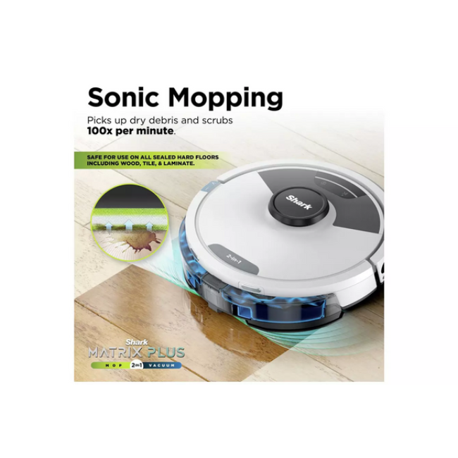 Shark Matrix Plus 2-In-1 Robot Vacuum & Mop | White | RV2620WDUKWH - Image 4