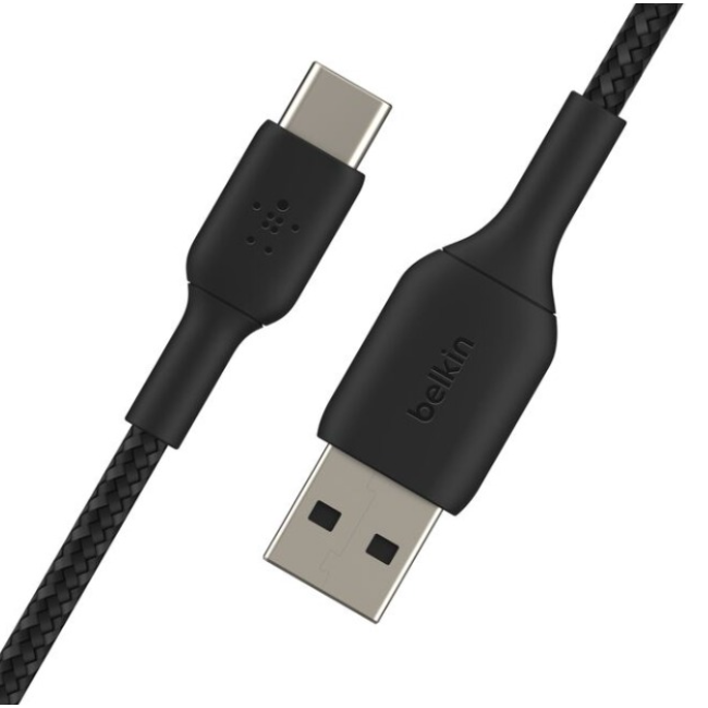 Belkin Boost Charge Braided USB-C to USB-A Cable | 2m | Black | CAB002BT2MBK - Image 2