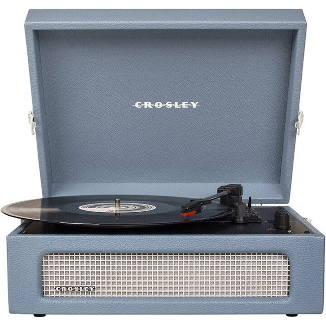 Crosley Voyager 2-Way Bluetooth Record Player - Washed Blue | CR8017B-WB Crosley Voyager 2-Way Bluetooth Record Player - Washed Blue | CR8017B-WB