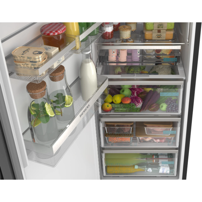 Siemens IQ500 Free-Standing Larder Fridge - Black Steel | KS36NAXCG - Image 3