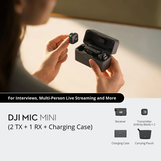 Dji Mic Mini (2 Tx+1 Rx+charging Case) - Black | CPRN.00000433.01 - Image 7