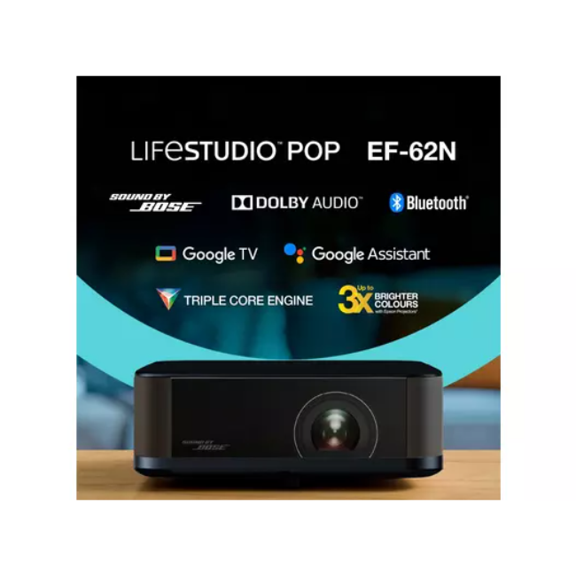 Epson Lifestudio Pop Plus Portable 4K Pro UHD Smart Projector - Metallic Blue | EF62N - Image 2