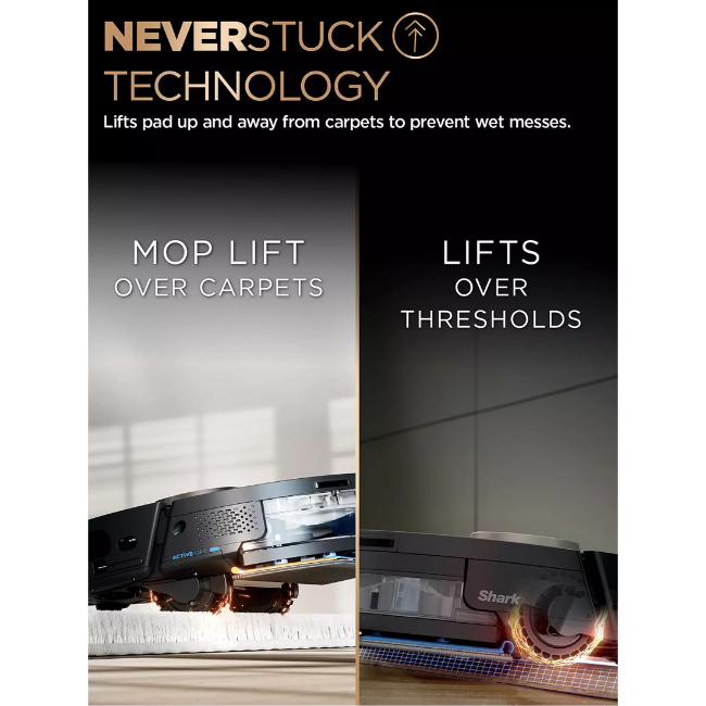 Shark PowerDetect NeverTouch 2 in 1 Pro Vac & Mop Robot Vacuum - Black | RV2800ZEUK - Image 3