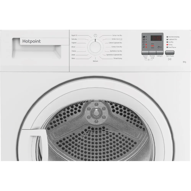 Hotpoint Condenser Dryer 8kg - White | CHDC82WWGDUK - Image 8