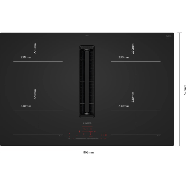 Siemens IQ700 Induction Hob with Integrated Ventilation System - Matt Black | EX81AHL26E - Image 20