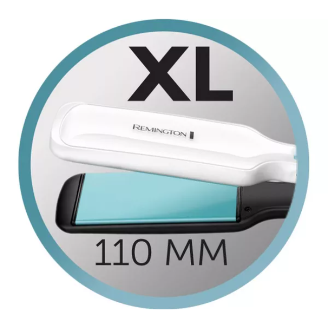 Remington Shine Therapy Wide Plate Straightener | White | S8550 - Image 5