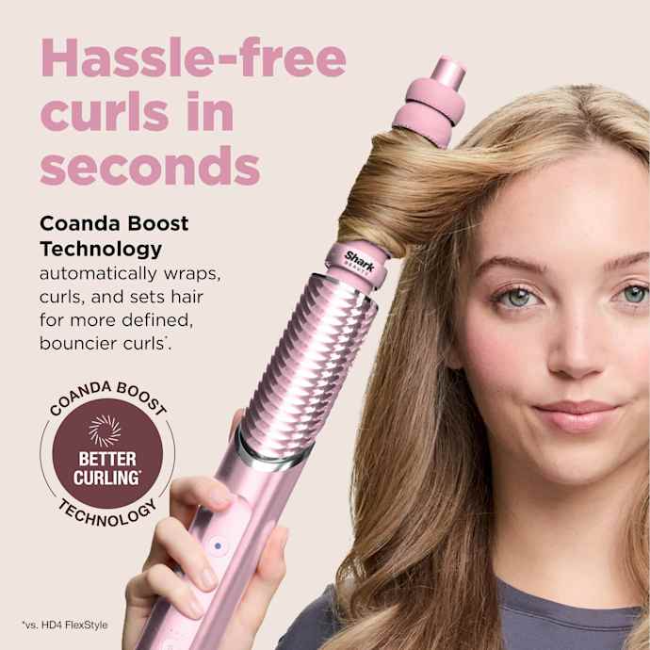 Shark FlexStyle IonCurl Hair Styler and Dryer - Pink | HD850UKPK - Image 9