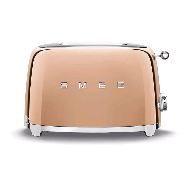 Smeg 50's Retro Style Rose Gold 2 Slice Toaster | TSF01RGUK