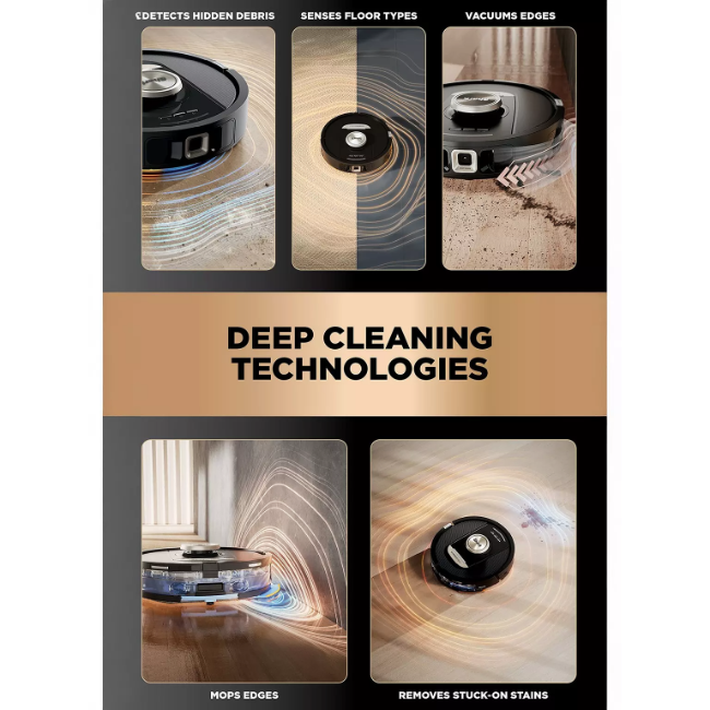 Shark PowerDetect NeverTouch 2 in 1 Pro Vac & Mop Robot Vacuum - Black | RV2800ZEUK - Image 6