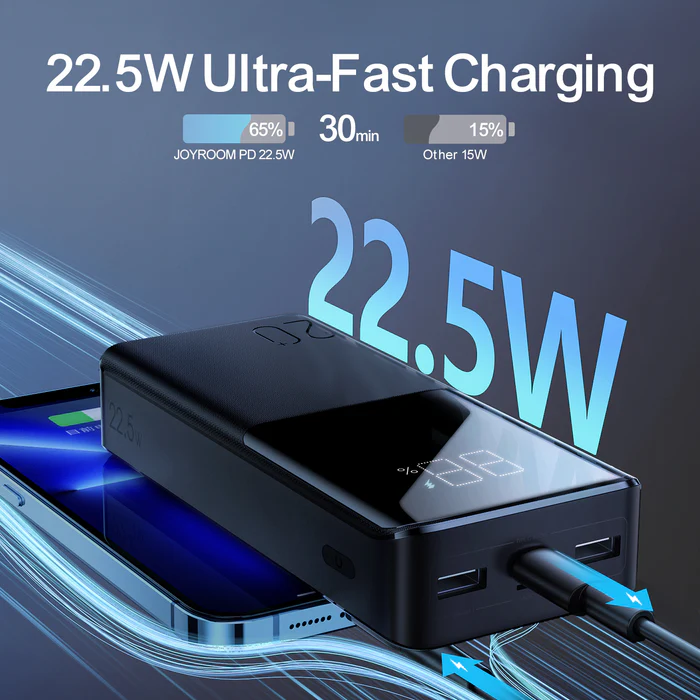 Joyroom 22.5w Fast Charging Power Bank 20000mah - Black | HL-PB192 - Image 2