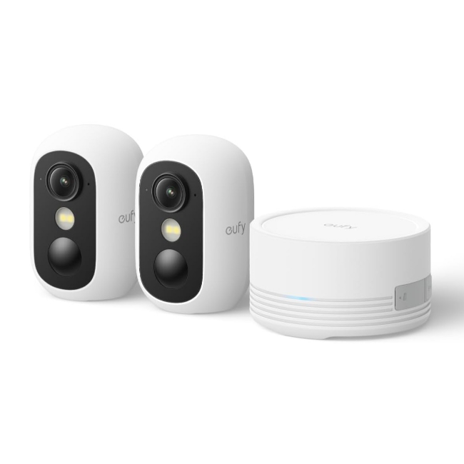 Eufy Outdoor Security Camera C35 2-Cam Kit With Homebase Mini | E811042A