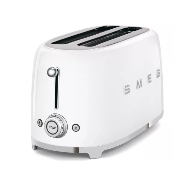 Smeg 50's Retro Style 4 Slice Toaster | White | TSF02WHUK